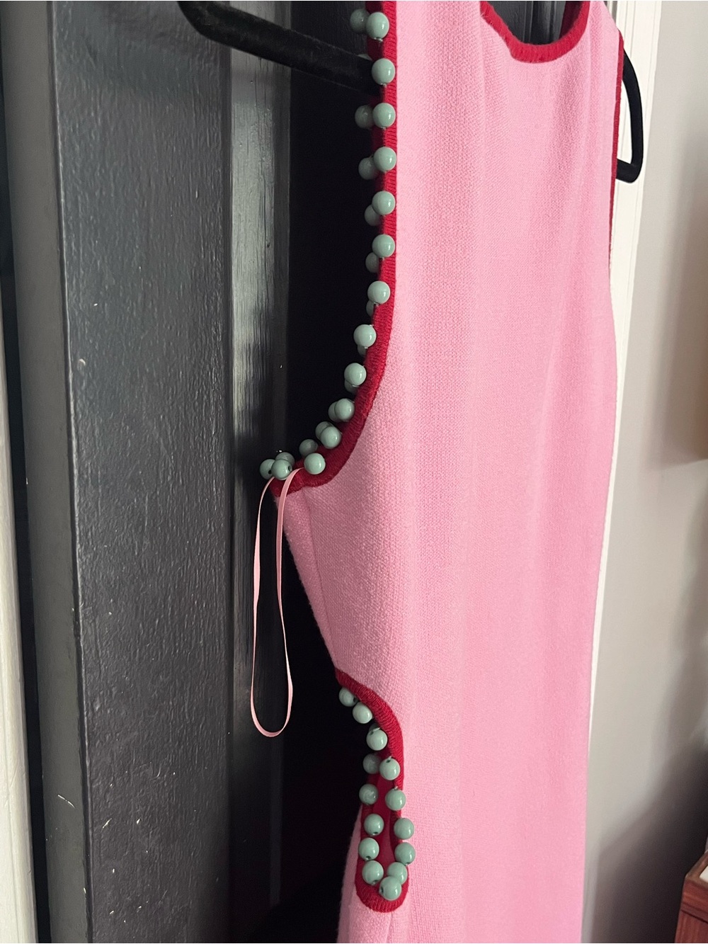 NWTretail $258. #theWolfgang #Reclectic Sleeveless Pink Cutout Midi Dress Trim - Picture 5 of 8
